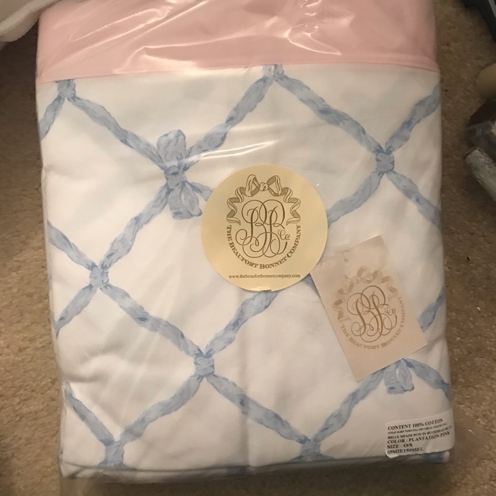 TBBC plantation pink full size sheet set NEW